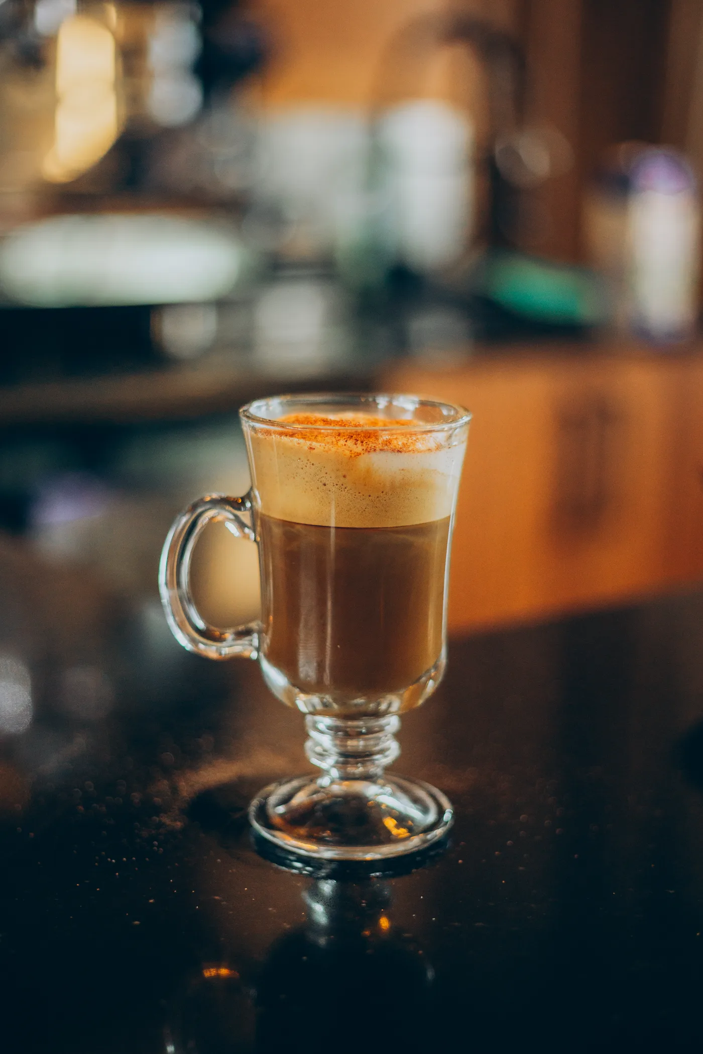 Latte Macchiato im Glas